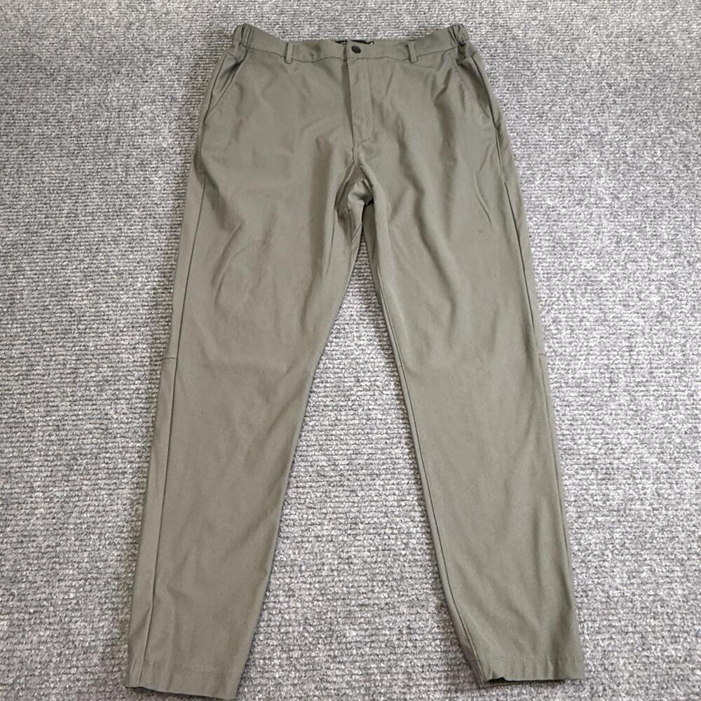 CUTS Jogger Pants Mens 2XL Green Stretch Woven Slim Fit Tapered Zip Pocket